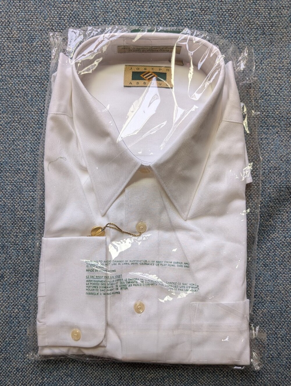 Joseph Abboud White Dress Shirt with Point Collar
